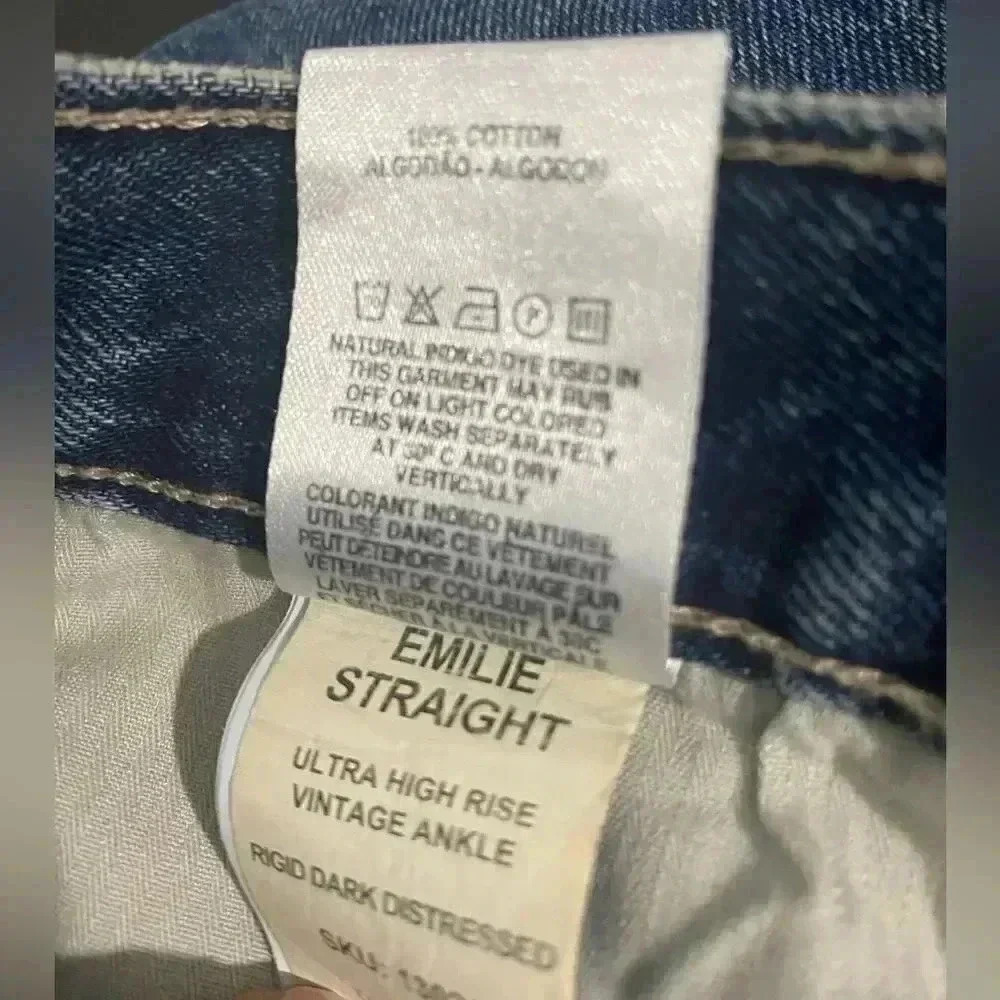 DL1961 New Emilie Straight High Rise Jeans Size 32 Designer - Picture 15 of 17